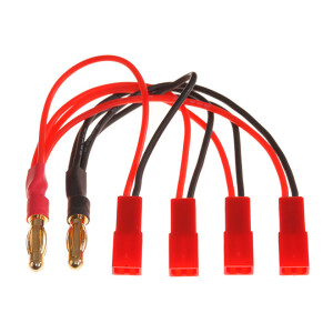 *Ladeadapter 4-fach JST (parallel) SR120/mqx -->4mm Goldstecker