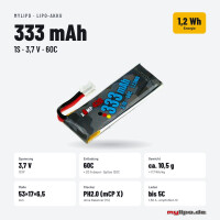 Lipo Battery 333mAh 3.7V 1S 60C/120C BLADE mcp x