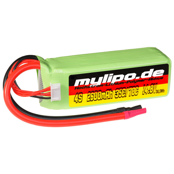 Lipo Akku 2600mAh 14,8V 4S 35C/70C kompakt