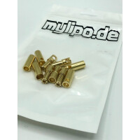 5 pairs of 5.5mm gold plugs