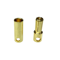 5 Paar 5,5mm Goldkontaktstecker