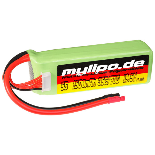 Lipo Akku 1500mAh 18,5V 5S 35C/70C